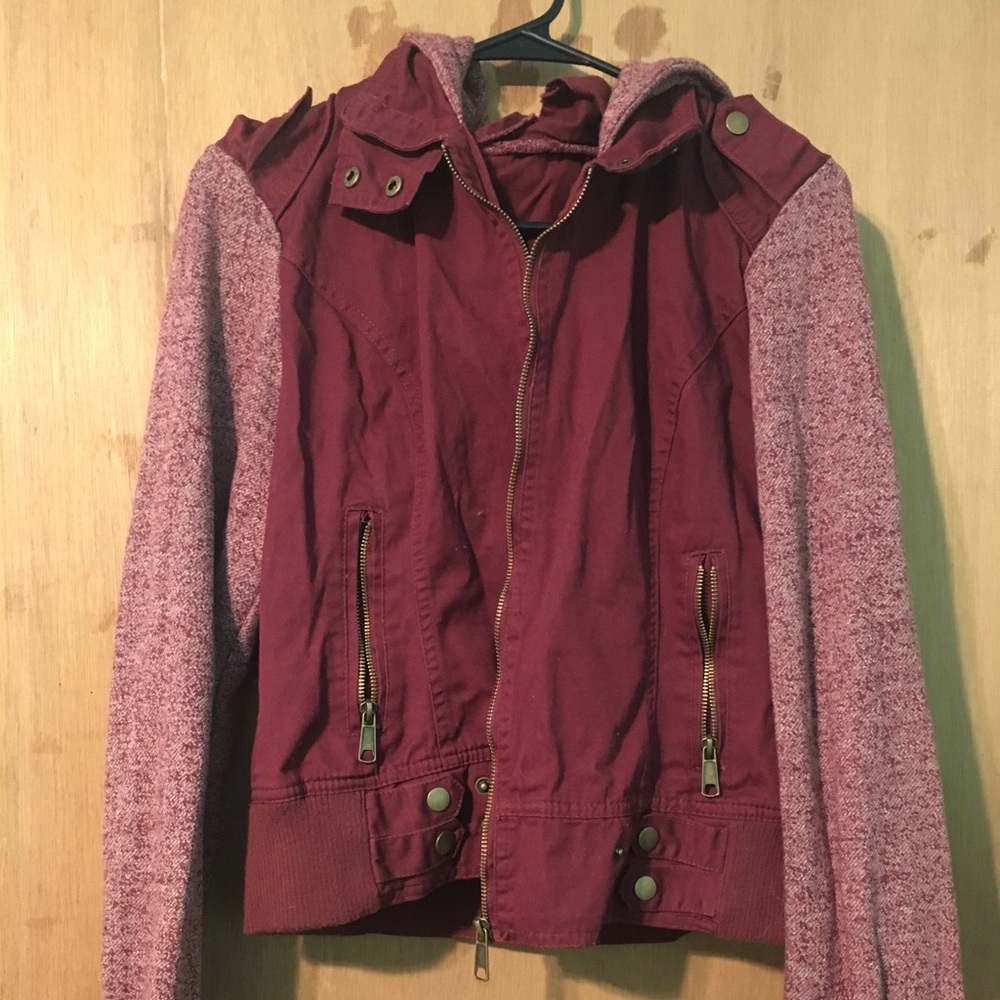 Maroon / wine jacket hoodie